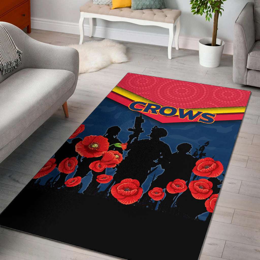 Adelaide Crows ANZAC Day Area Rug - Indigenous Art - - Vibe Hoodie Shop