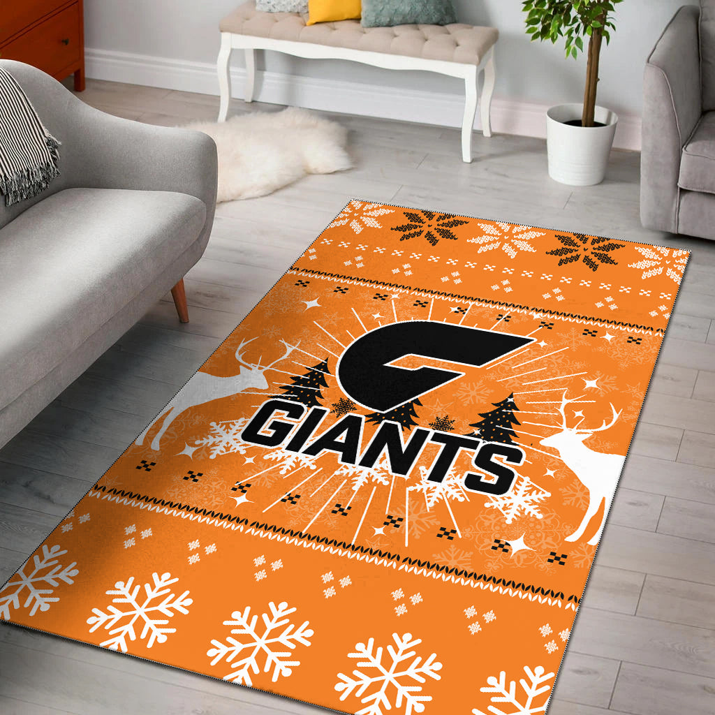 GWS Giants Area Rug - Christmas Ugly Style - - Vibe Hoodie Shop