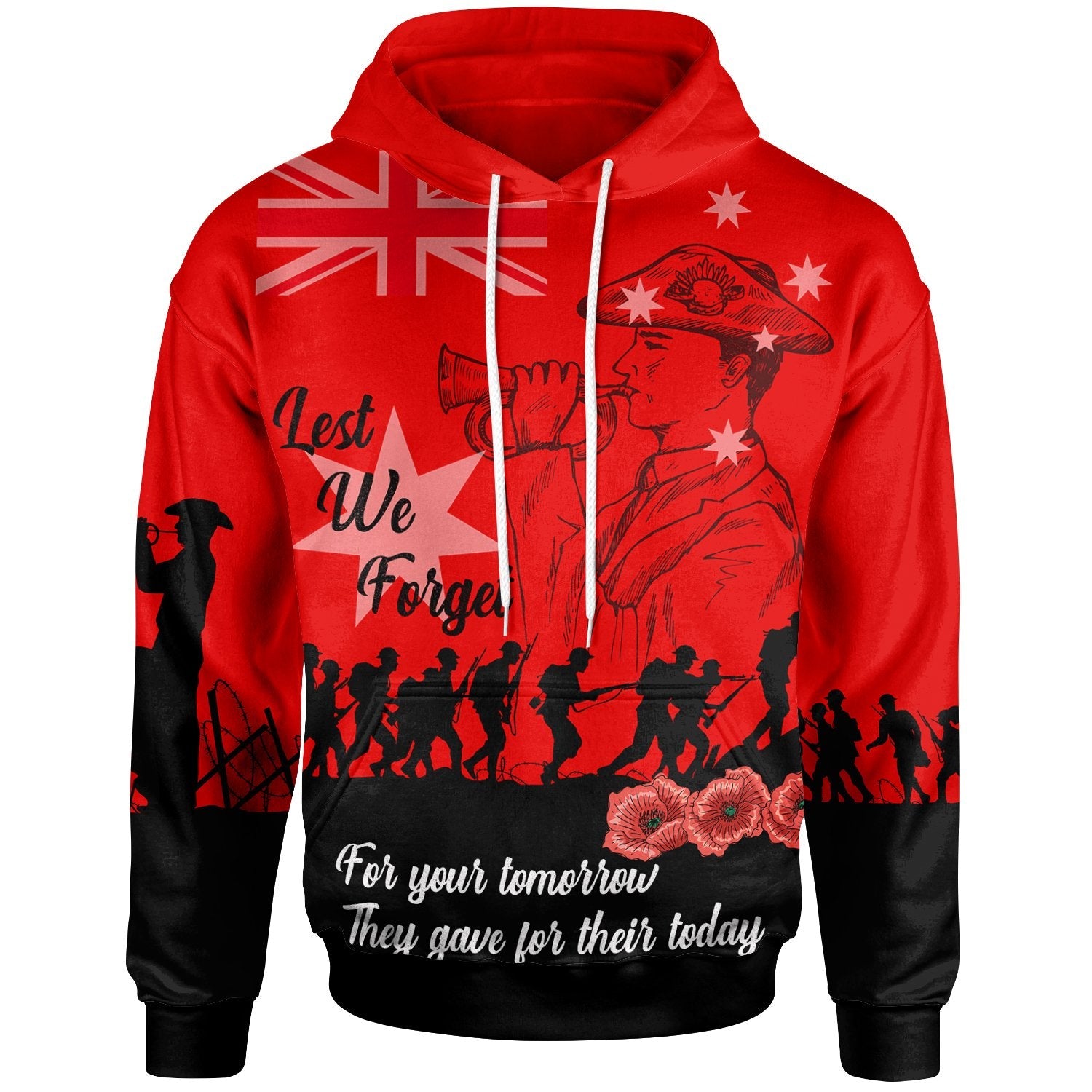 Australia Hoodie - ANZAC Hoodie Lest We Forget - Vibe Hoodie Shop