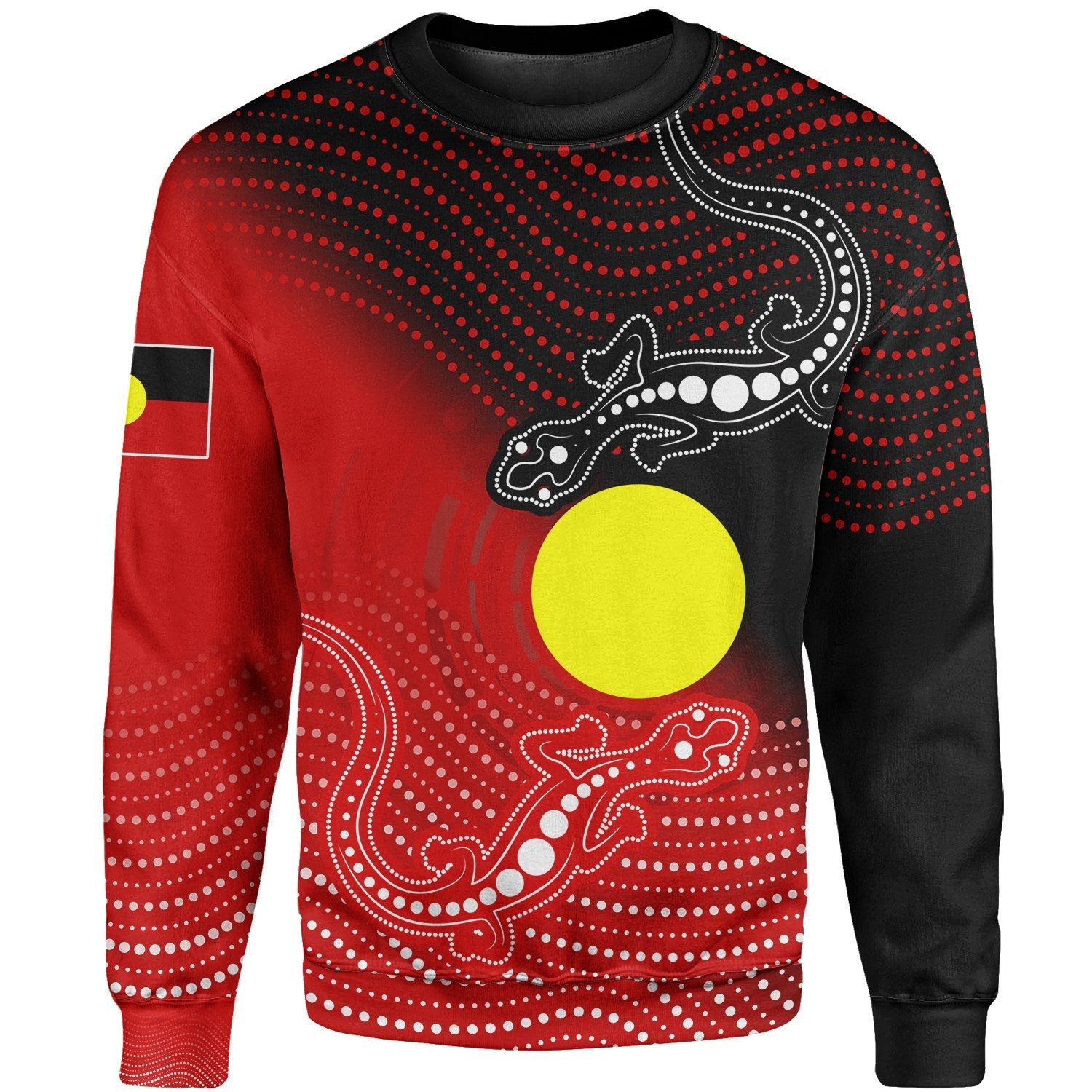 Aboriginal Sweatshirts - Two Indigenous Lizard - Vibe Hoodie Shop