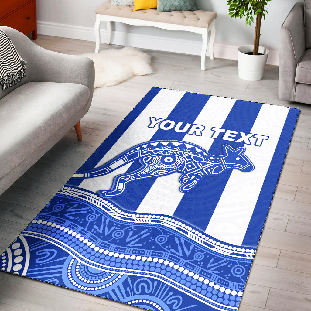 (Custom Personalised) Roos Indigenous Area Rug North Melbourne Football - Vibe Hoodie Shop