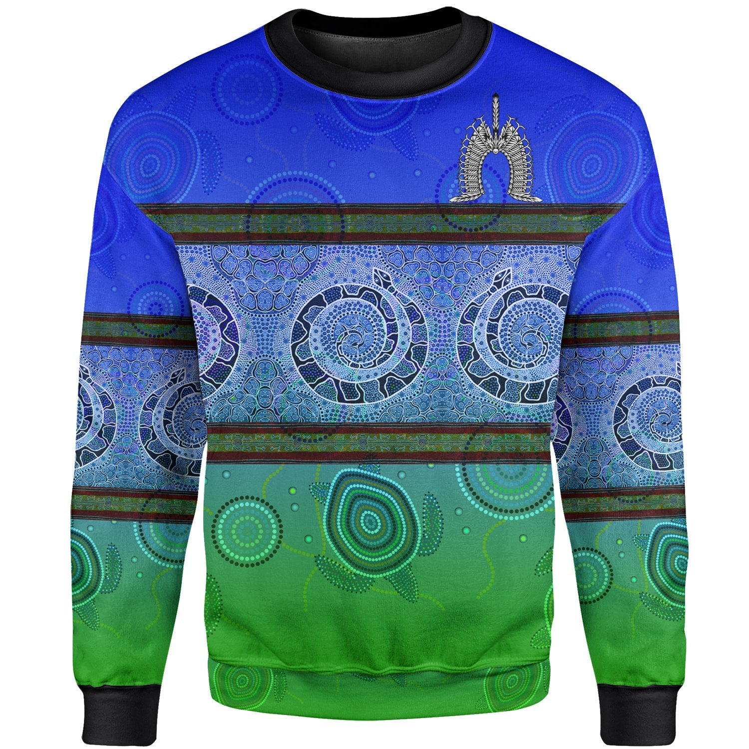 Sweater Shirt - Turtle With Dhari Mask Snake Patterns - - Vibe Hoodie Shop