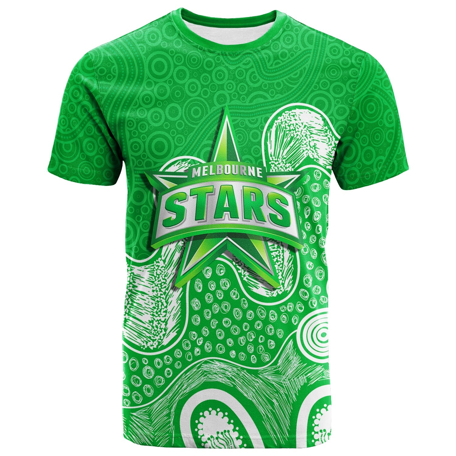 Melbourne Stars T shirt - Aboriginal Style Of Dot - - Vibe Hoodie Shop