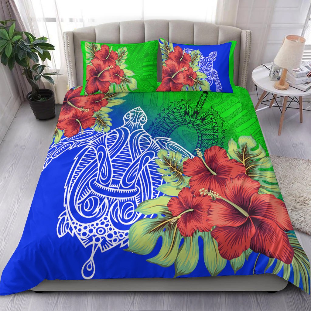 Torres Strait Islanders Bedding Set - Ocean Hibiscus - Vibe Hoodie Shop