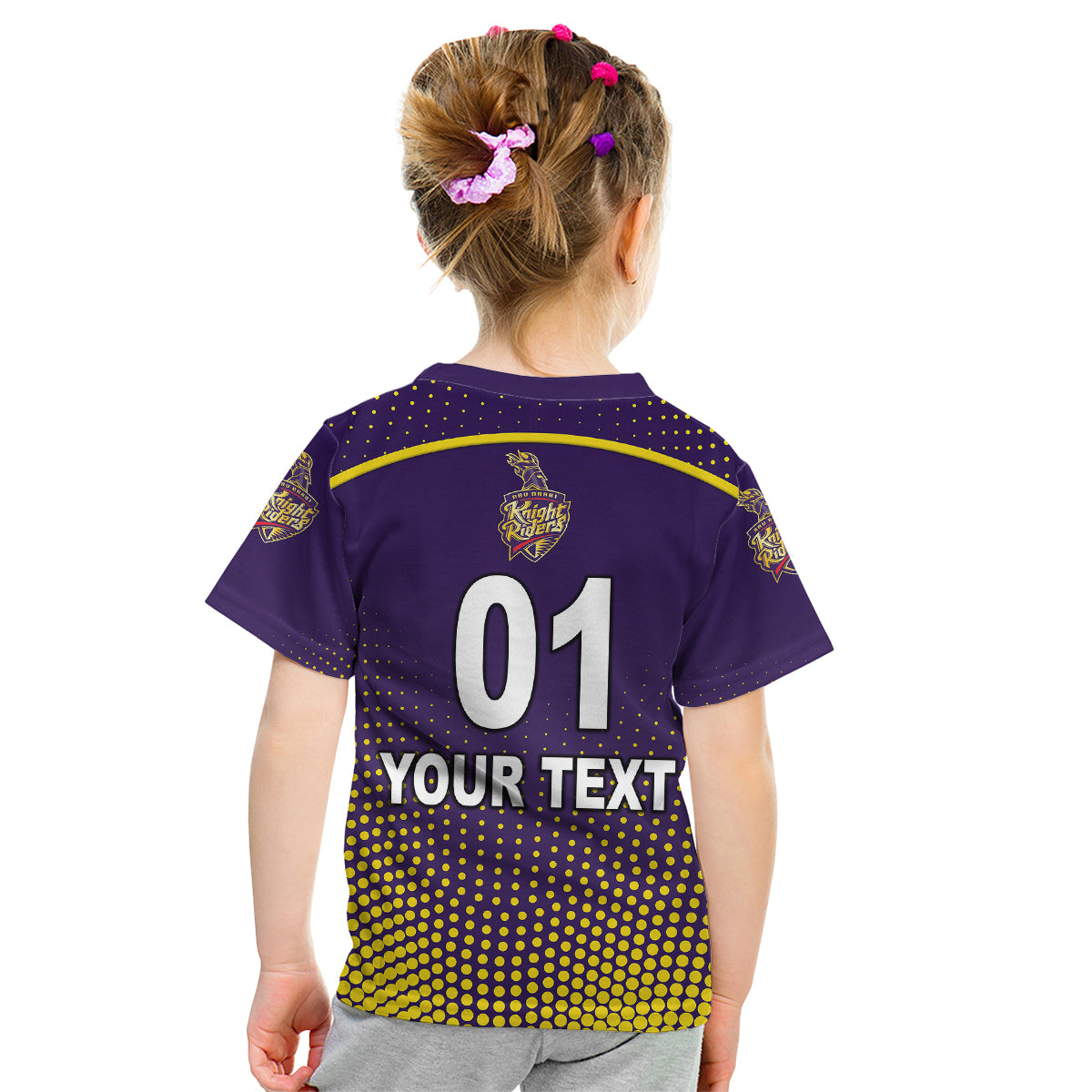 (Custom Personalised) Abu Dhabi Knight Riders ILT20 ADKR Cricket Original Style Kid T Shirt - Vibe Hoodie Shop