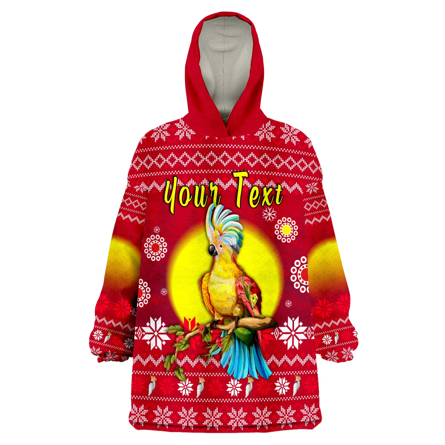 (Custom Personalised) Australia Christmas Be Loved Cockatoo Wearable Blanket Hoodie - Vibe Hoodie Shop