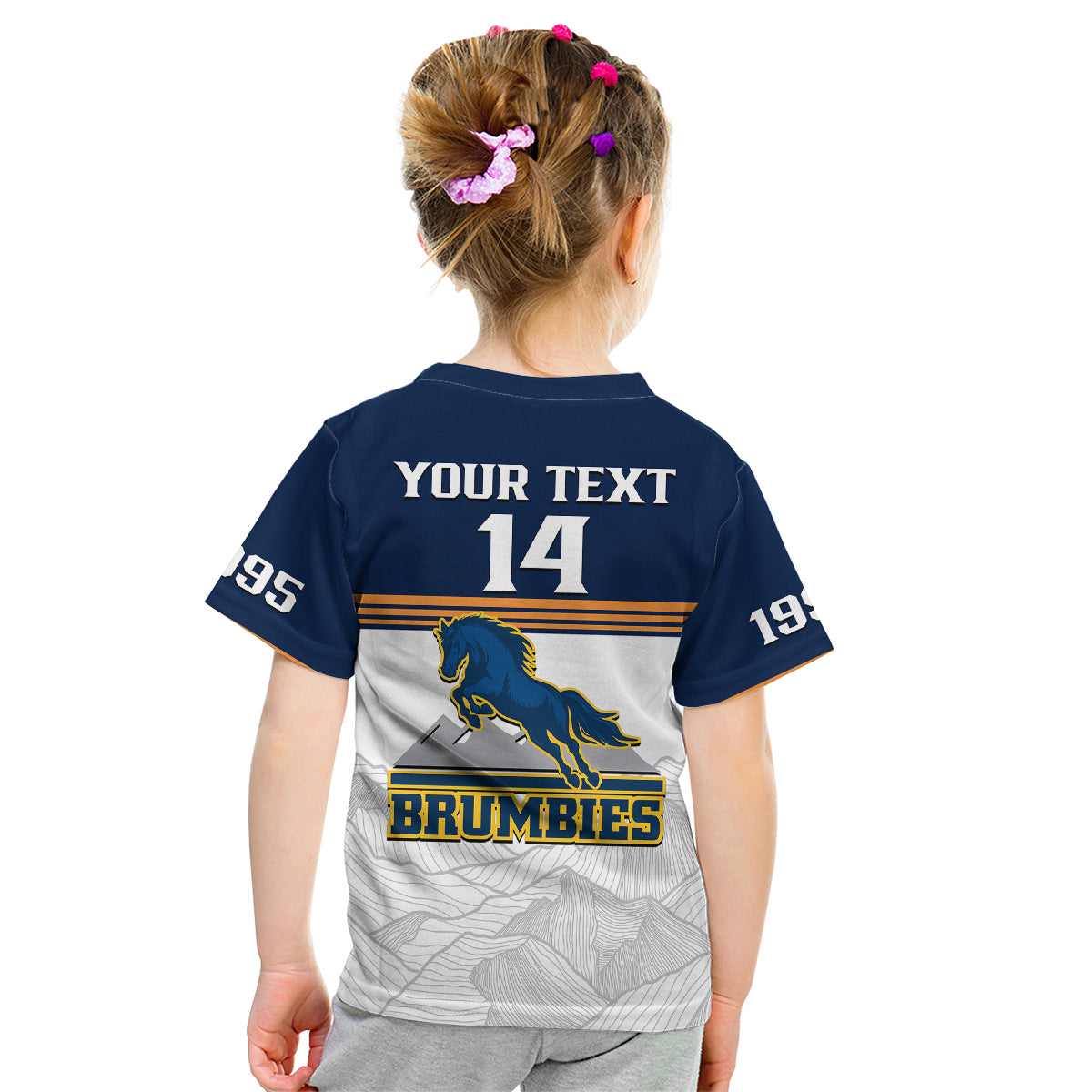 (Custom Text And Number) Brumbies Rugby 1995 Super Sporty Style Kid T Shirt - Vibe Hoodie Shop