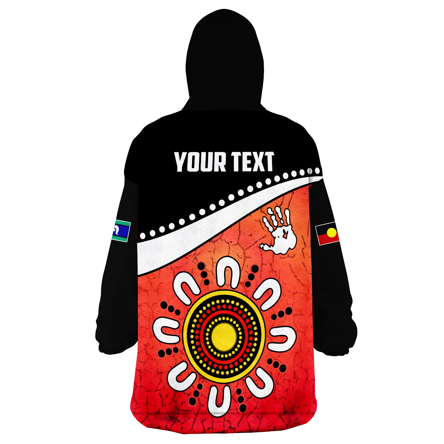 (Custom Personalised) NAIDOC Week 2022 Torres Strait Islanders Version Red Aboriginal The Dhari Wearable Blanket Hoodie - Vibe Hoodie Shop