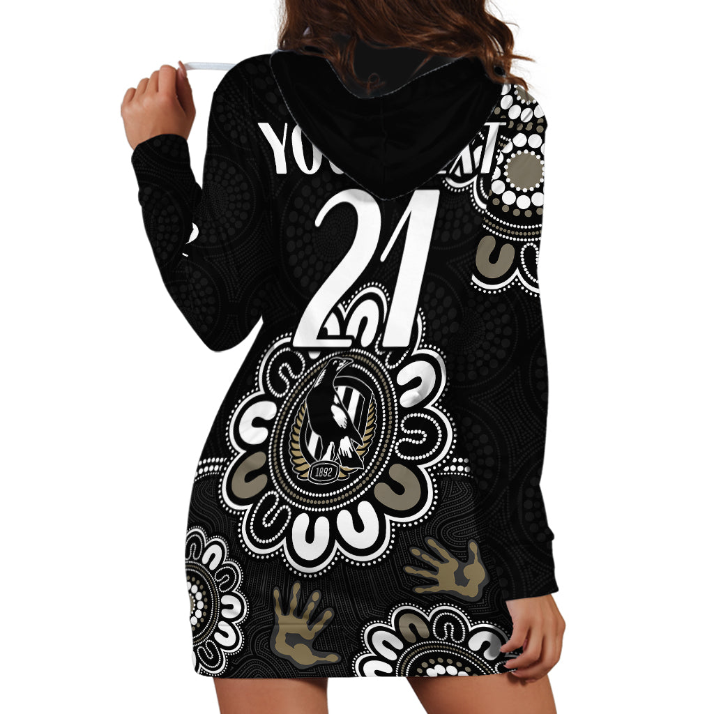 (Custom Personalised) AFL Collingwood Magpies Football Magpies 1892 Hoodie Dress - Vibe Hoodie Shop