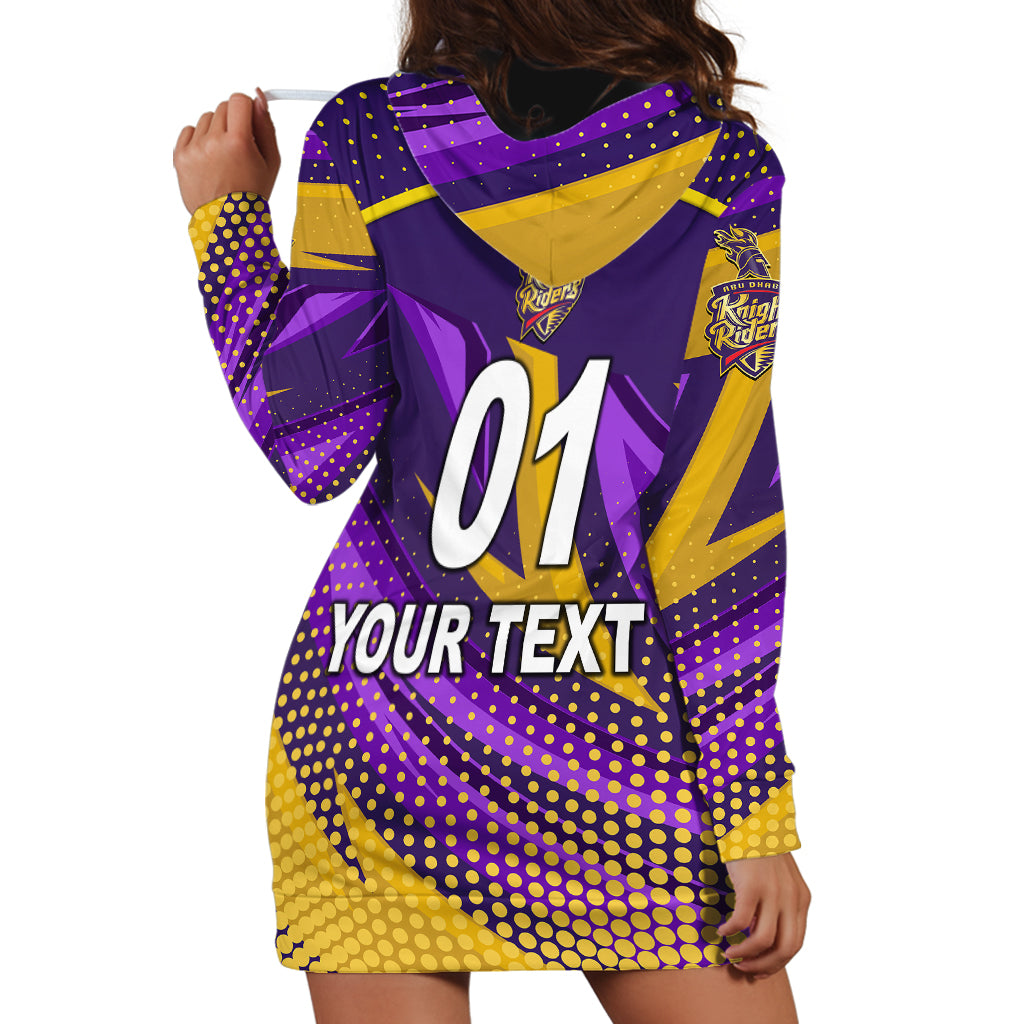 (Custom Personalised) Abu Dhabi Knight Riders ILT20 ADKR Cricket Fancy Style Hoodie Dress - Vibe Hoodie Shop