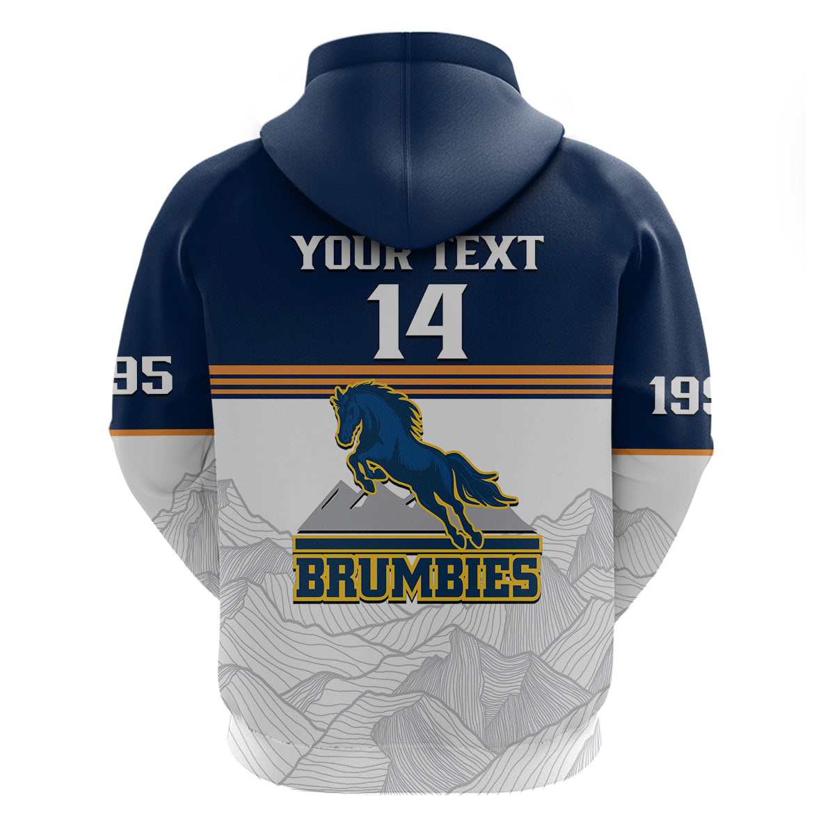(Custom Text And Number) Brumbies Rugby 1995 Super Sporty Style Hoodie - Vibe Hoodie Shop