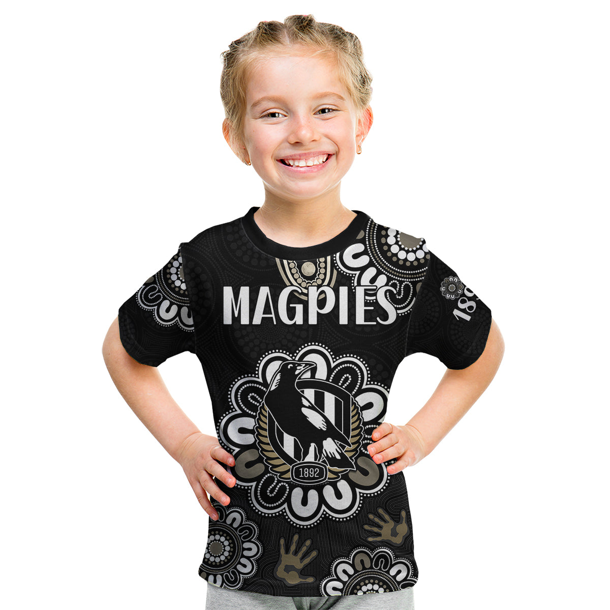 (Custom Personalised) AFL Collingwood Magpies Football Magpies 1892 Kid T Shirt - Vibe Hoodie Shop