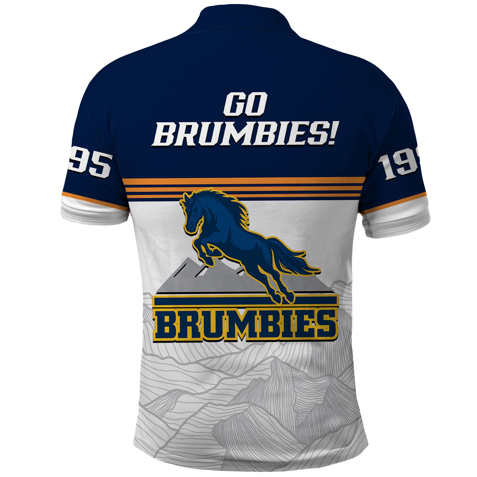 Brumbies Rugby 1995 Super Sporty Style Polo Shirt - Vibe Hoodie Shop