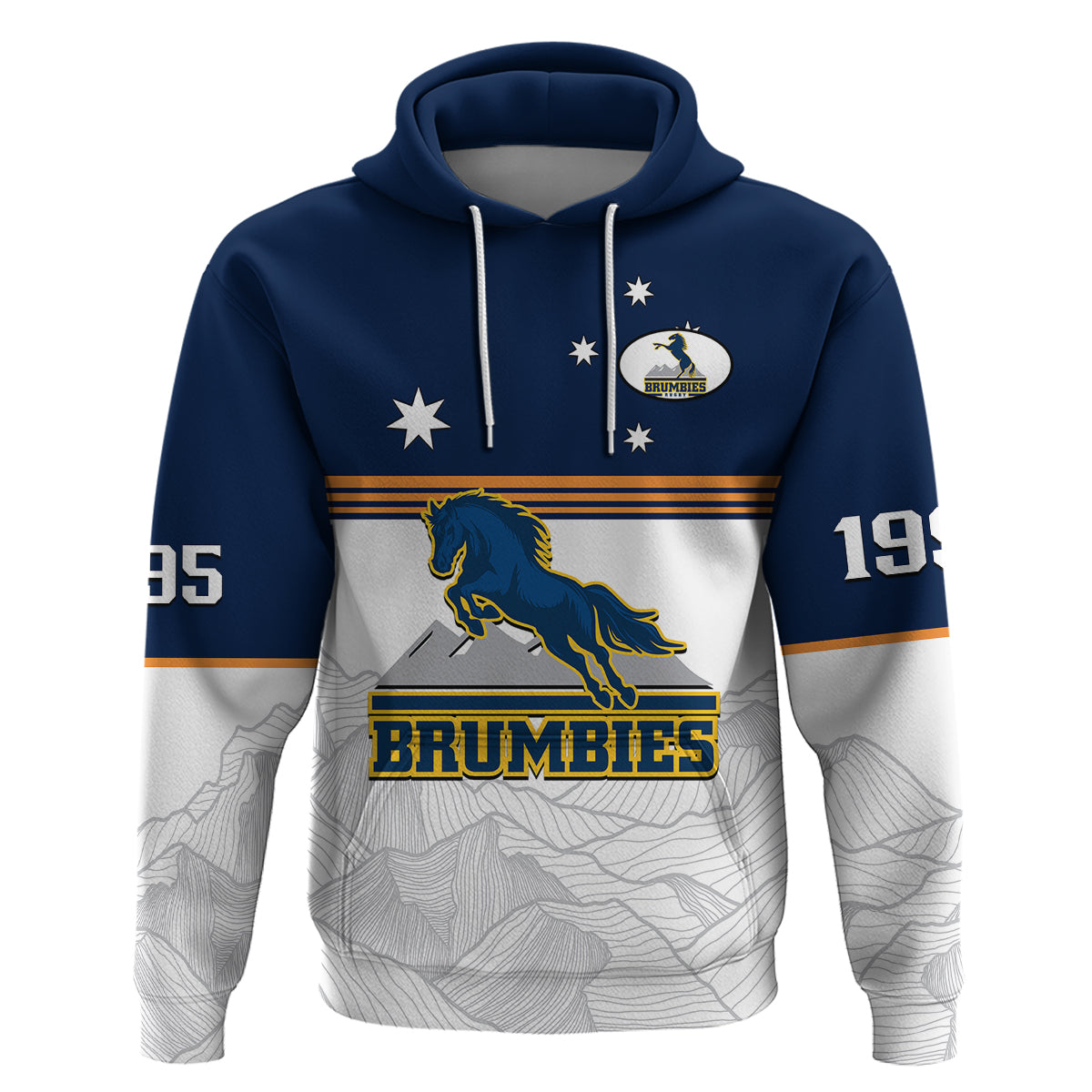 Brumbies Rugby 1995 Super Sporty Style Hoodie - Vibe Hoodie Shop
