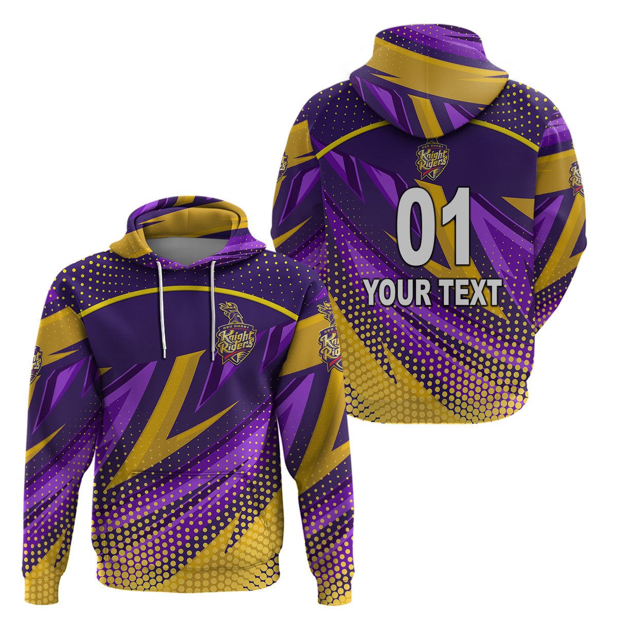 (Custom Personalised) Abu Dhabi Knight Riders ILT20 ADKR Cricket Fancy Style Hoodie LT8 - Vibe Hoodie Shop