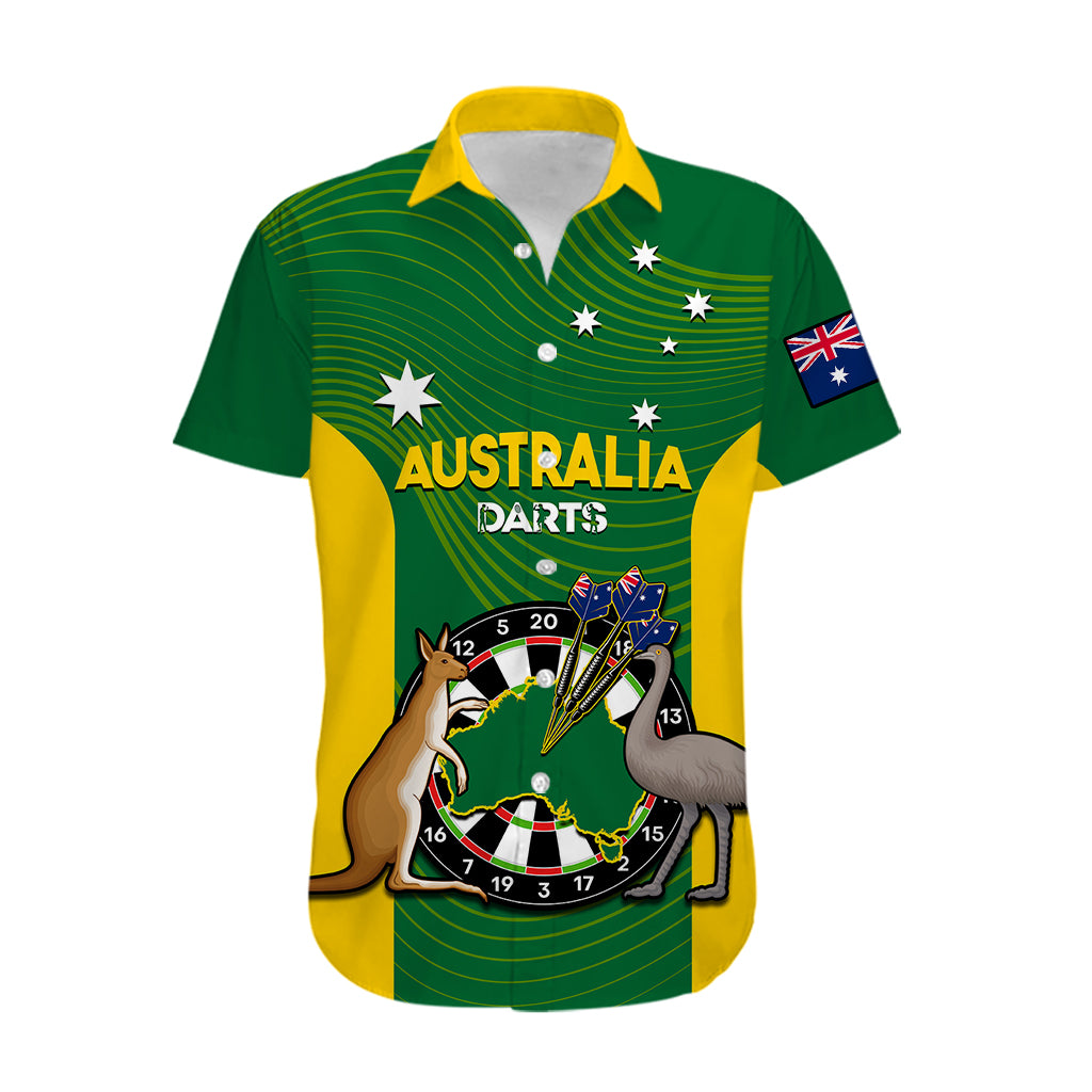 (Custom Personalised) Australia Darts National Color Mix Kangaroo And Emu Hawaiian Shirt - Vibe Hoodie Shop