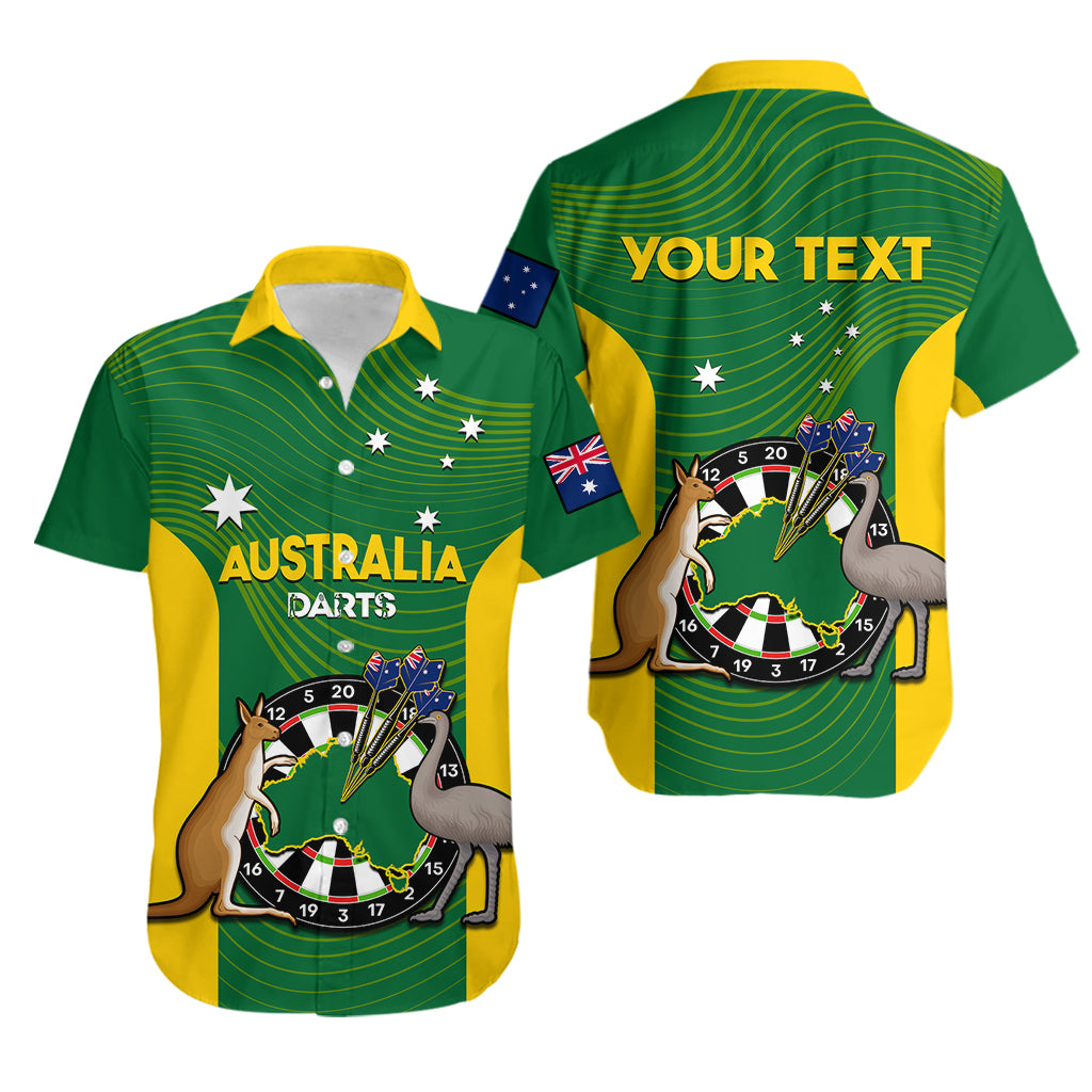 (Custom Personalised) Australia Darts National Color Mix Kangaroo And Emu Hawaiian Shirt - Vibe Hoodie Shop