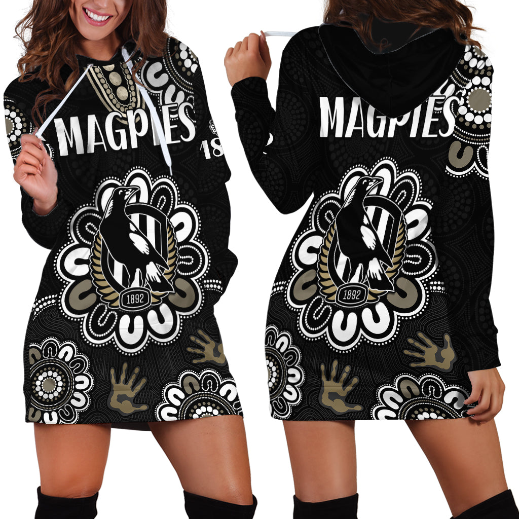 AFL Collingwood Magpies Football Magpies 1892 Hoodie Dress - Vibe Hoodie Shop