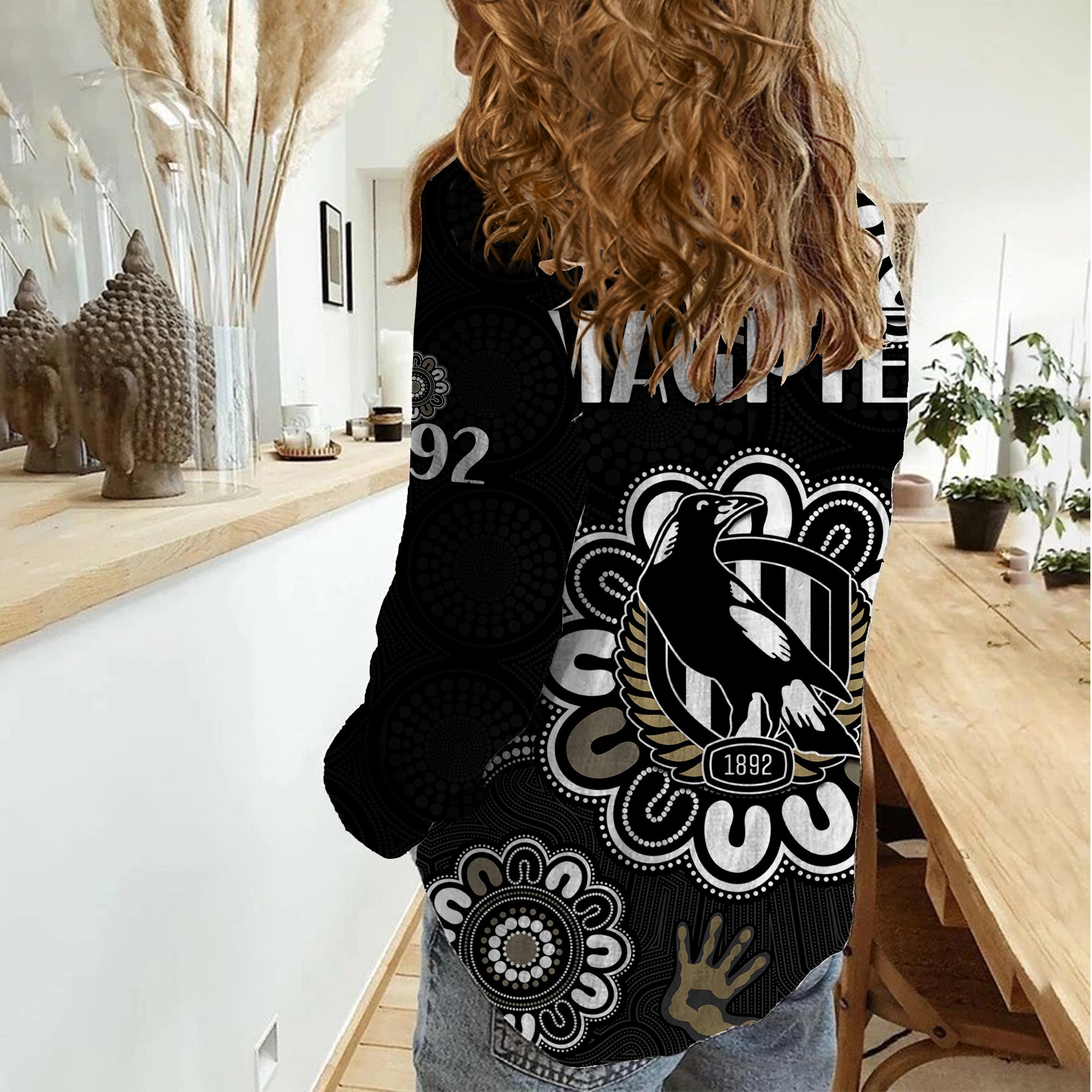AFL Collingwood Magpies Football Magpies 1892 Women Casual Shirt - Vibe Hoodie Shop