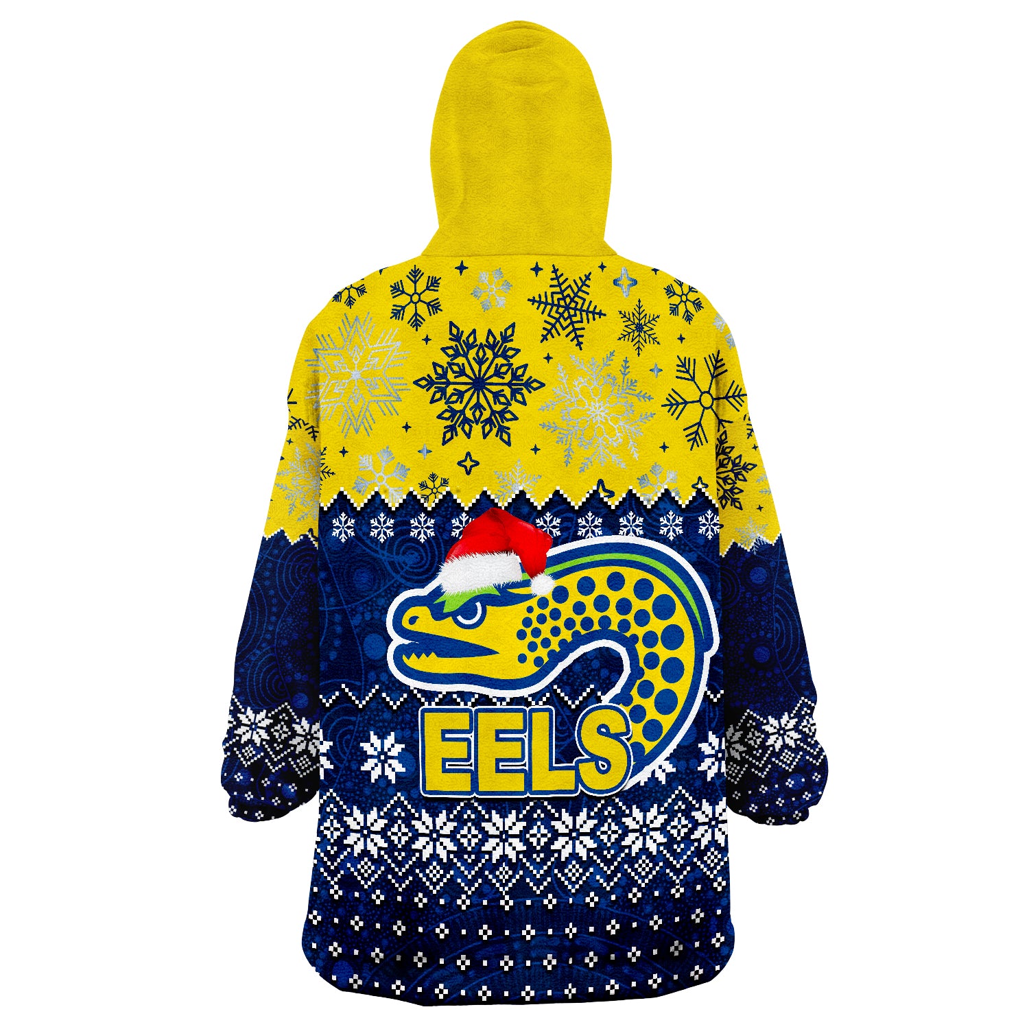 Eels Rugby Christmas 2022 Wearable Blanket Hoodie - Vibe Hoodie Shop