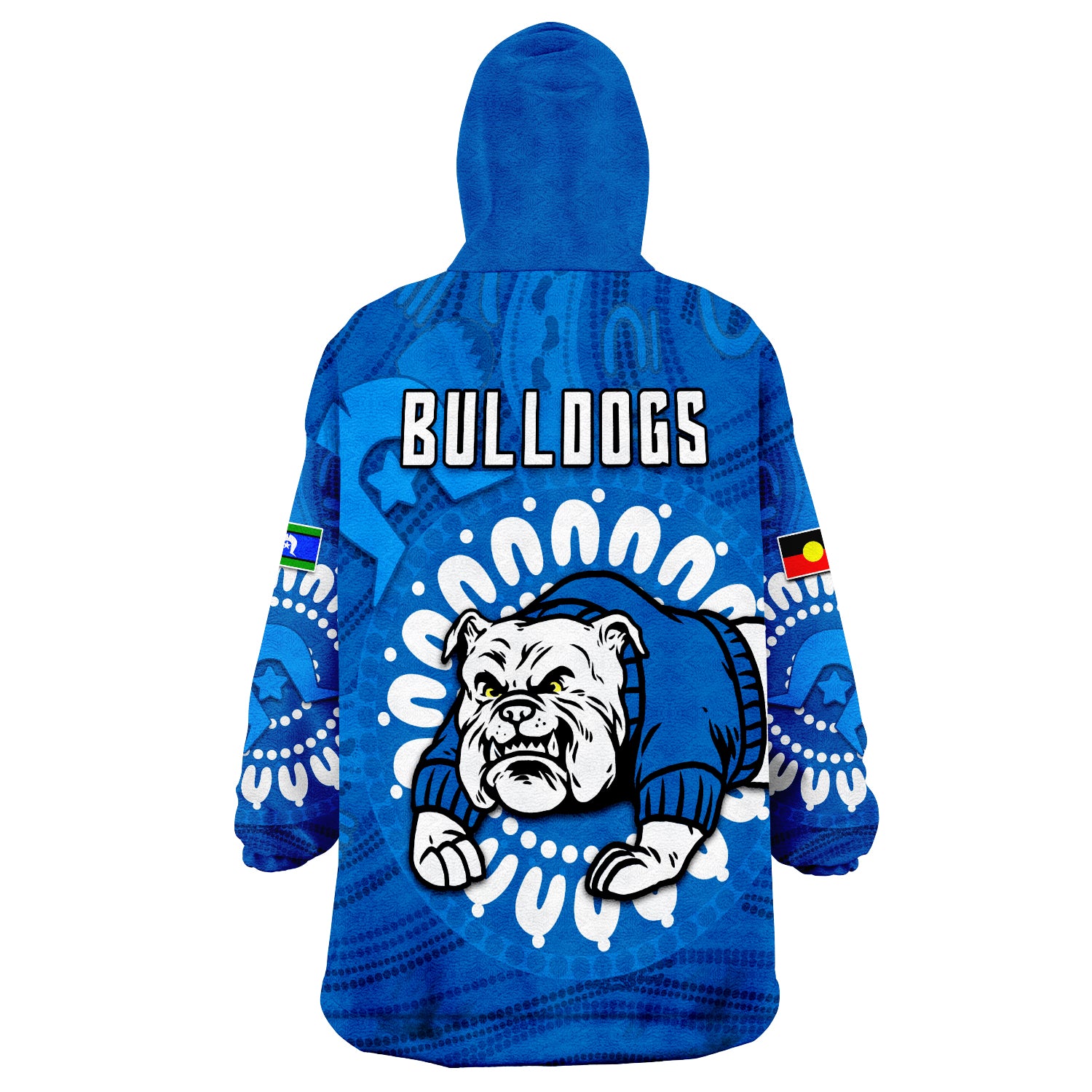 (Custom Personalised) Bulldogs NAIDOC Indigenous Wearable Blanket Hoodie - Vibe Hoodie Shop