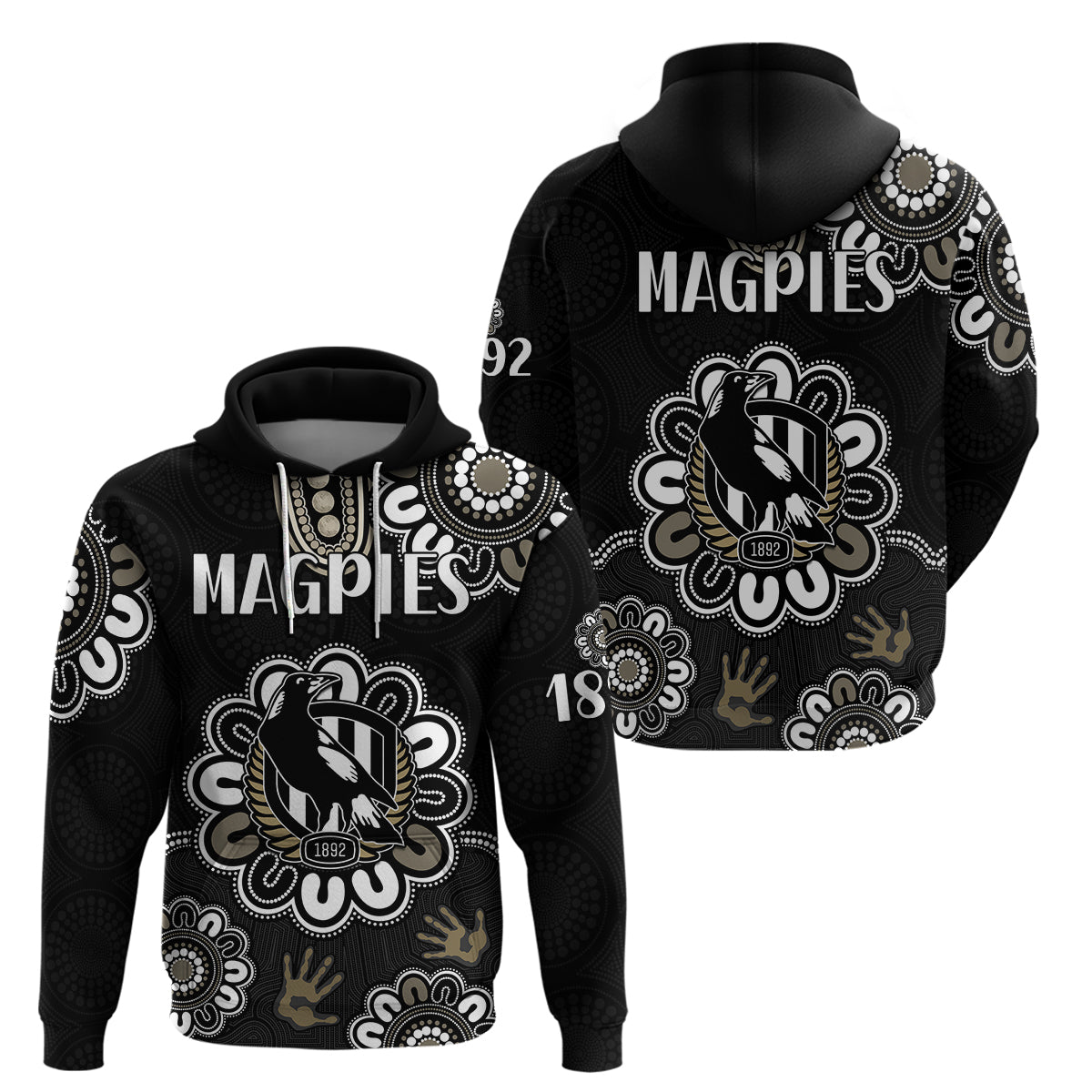 AFL Collingwood Magpies Football Magpies 1892 Hoodie LT9 - Vibe Hoodie Shop