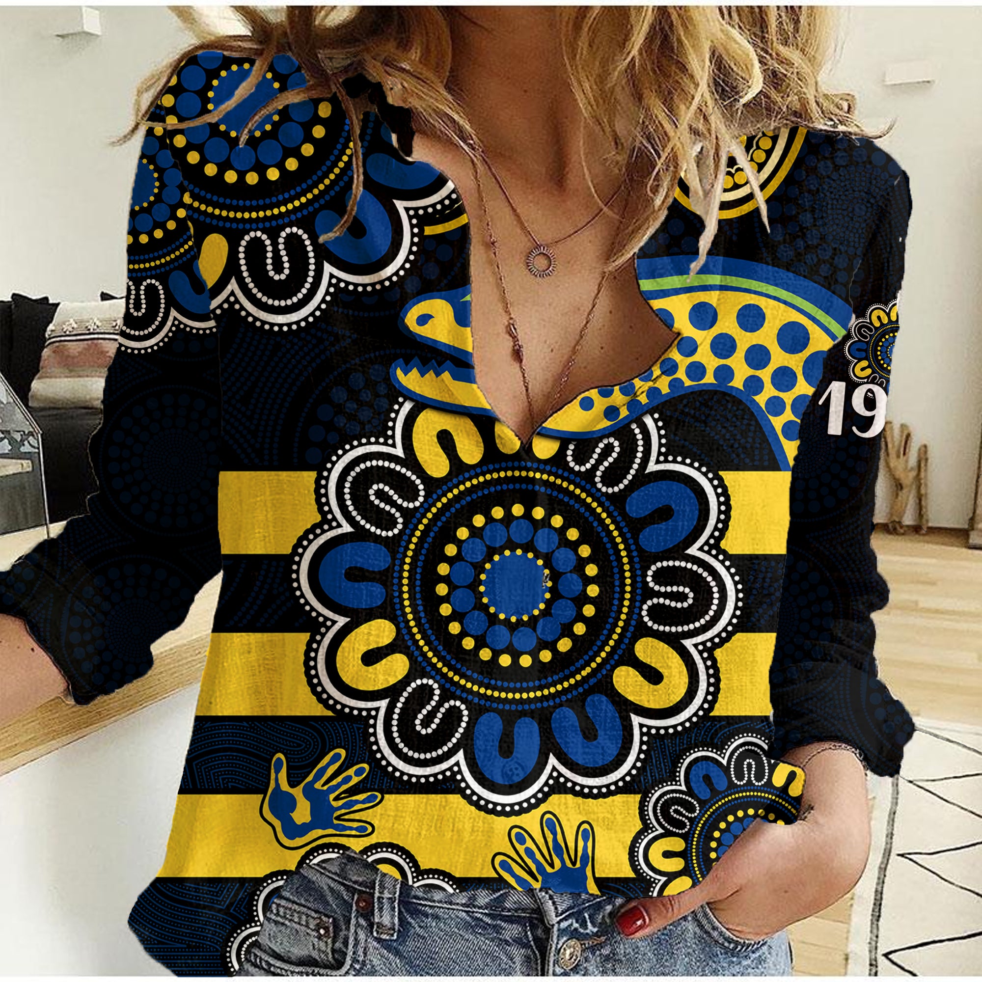 (Custom Personalised) NRL Parramatta Eels Rugby Women Casual Shirt Eels 1947 Aboriginal - Vibe Hoodie Shop