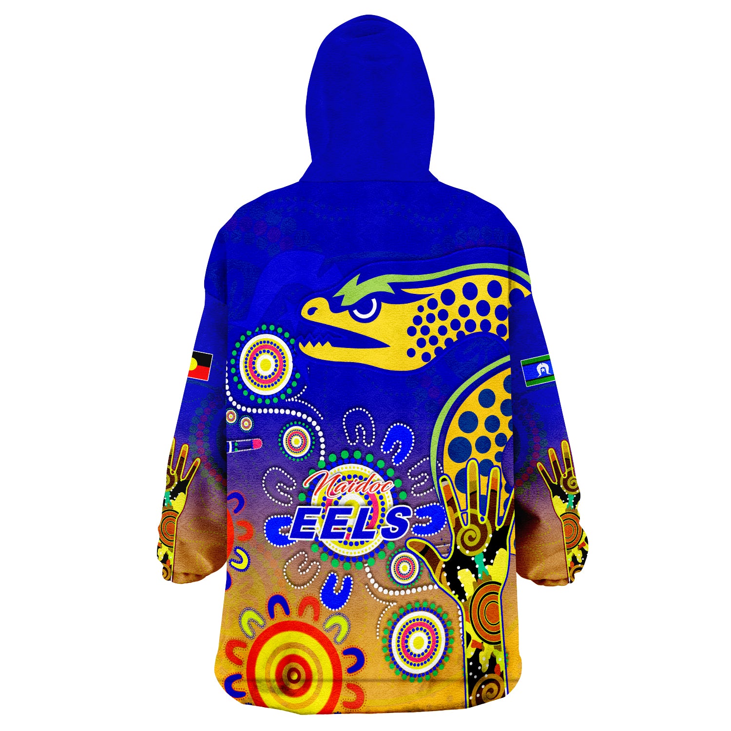 (Custom Personalised) NAIDOC Eels 2022 Wearable Blanket Hoodie - Vibe Hoodie Shop