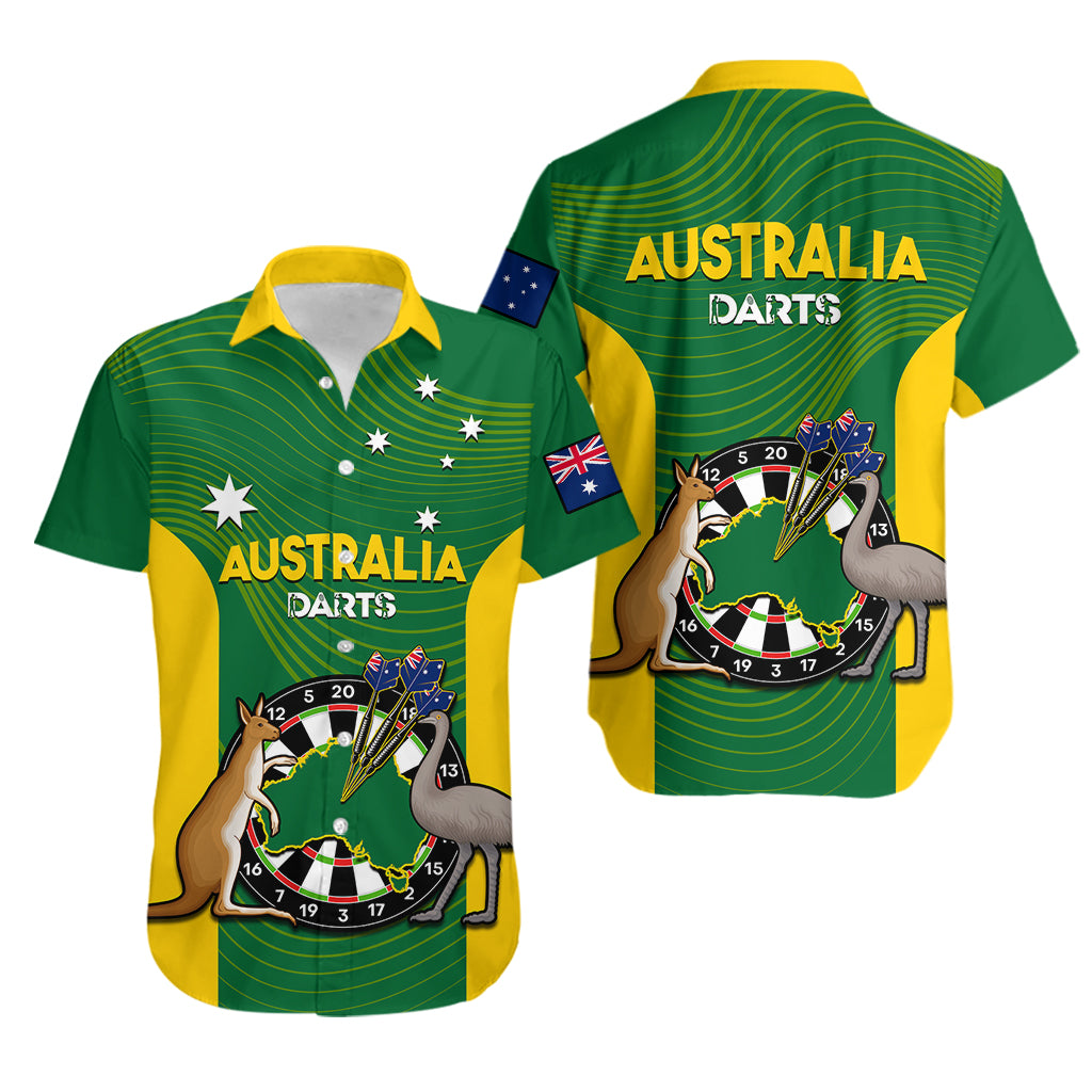 Australia Darts National Color Mix Kangaroo And Emu Hawaiian Shirt - Vibe Hoodie Shop