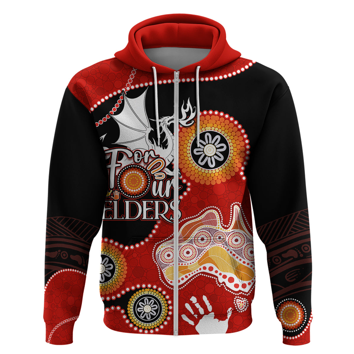 Personalised NAIDOC Week 2023 NRL Dragons For Our Elders Hoodie LT7 - Vibe Hoodie Shop