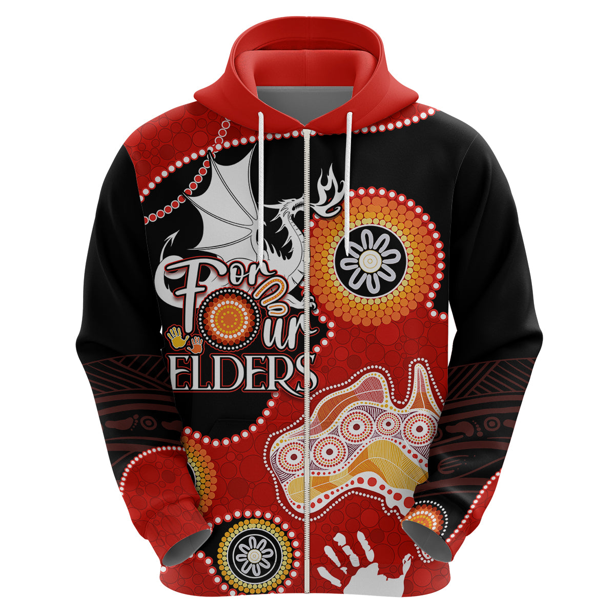 Personalised NAIDOC Week 2023 NRL Dragons For Our Elders Hoodie LT7 - Vibe Hoodie Shop