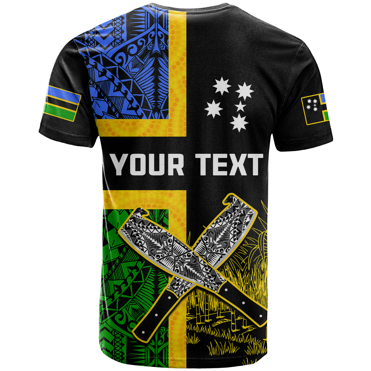 (Custom Personalised) Australian South Sea Islanders Flag Style T Shirt - Vibe Hoodie Shop