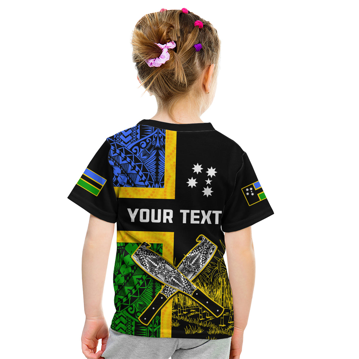 (Custom Personalised) Australian South Sea Islanders Flag Style Kid T Shirt - Vibe Hoodie Shop