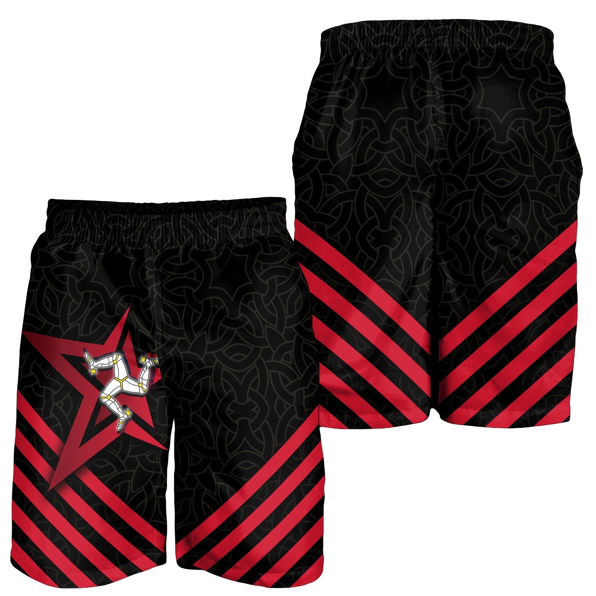 Isle of Man Celtic Men's Shorts - Isle of Man Star - Vibe Hoodie Shop