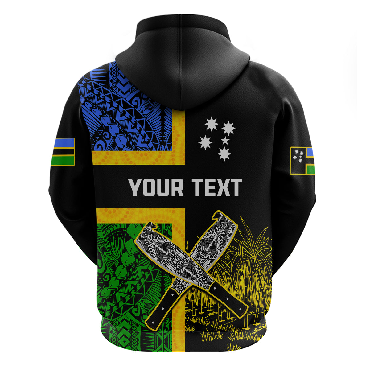 (Custom Personalised) Australian South Sea Islanders Flag Style Hoodie - Vibe Hoodie Shop