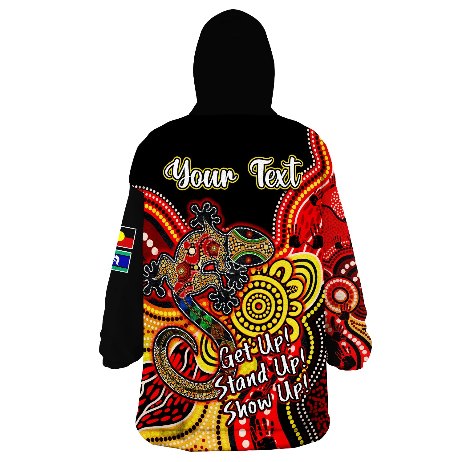 (Custom Personalised) NAIDOC Week 2022 Aboriginal Lizard Always Proud History Wearable Blanket Hoodie - Vibe Hoodie Shop