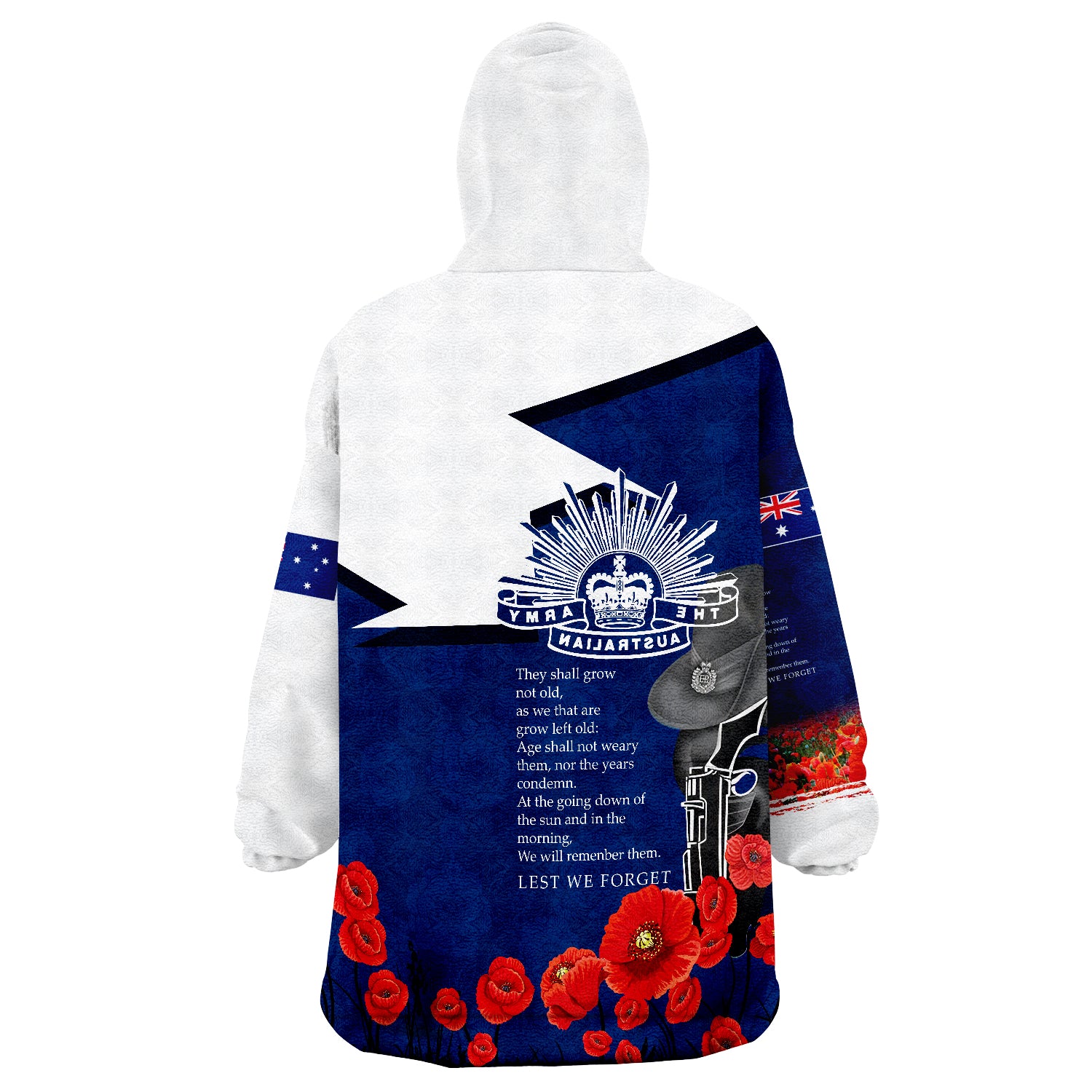 Australia - ANZAC Lest We Forget Wearable Blanket Hoodie - Vibe Hoodie Shop