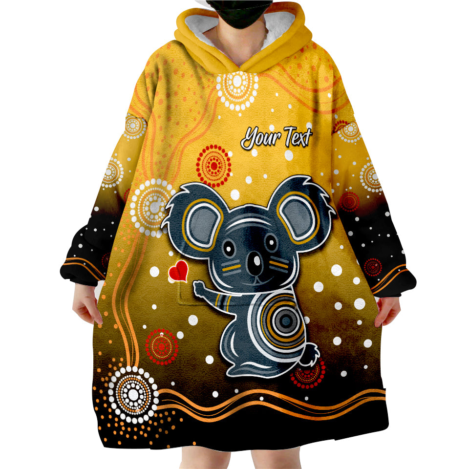 (Custom Personalised) Koala Indigenous Aboriginal Aussie Wearable Blanket Hoodie - Vibe Hoodie Shop