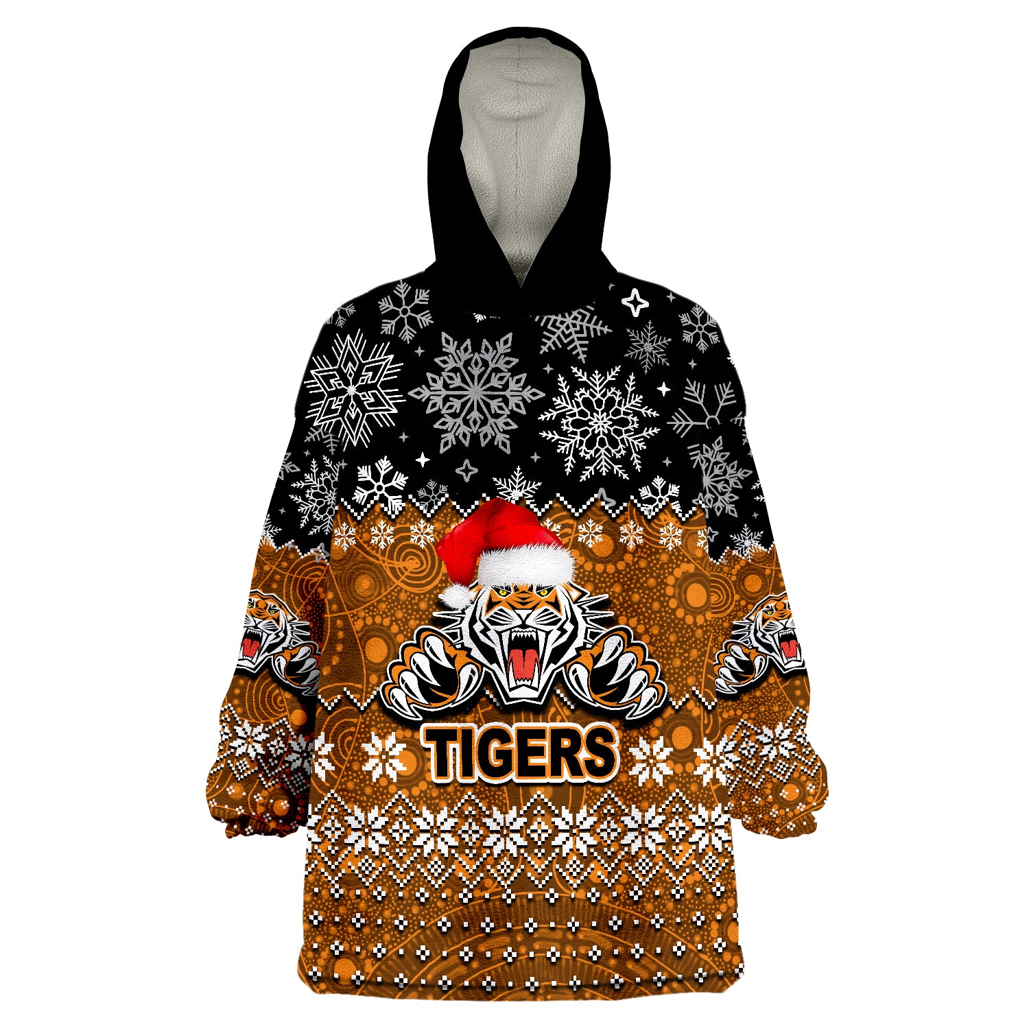 Tigers Rugby Christmas 2022 Wearable Blanket Hoodie - Vibe Hoodie Shop