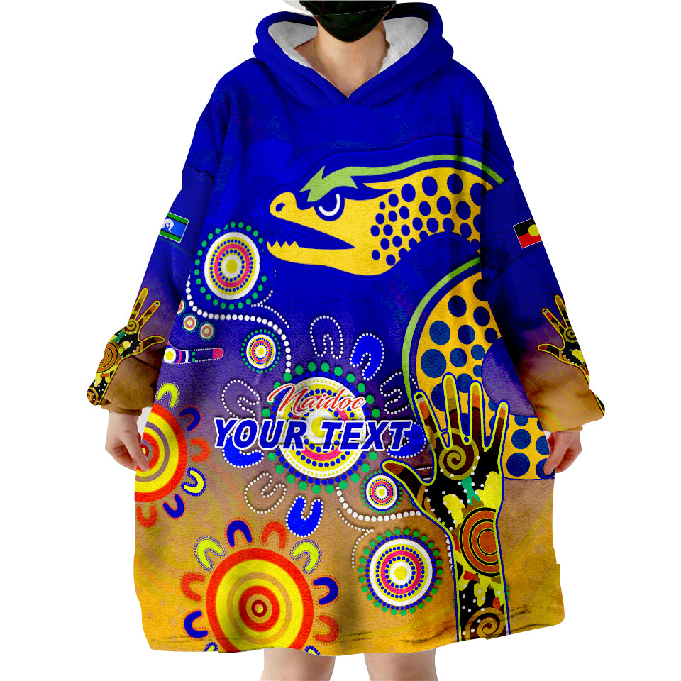 (Custom Personalised) NAIDOC Eels 2022 Wearable Blanket Hoodie - Vibe Hoodie Shop