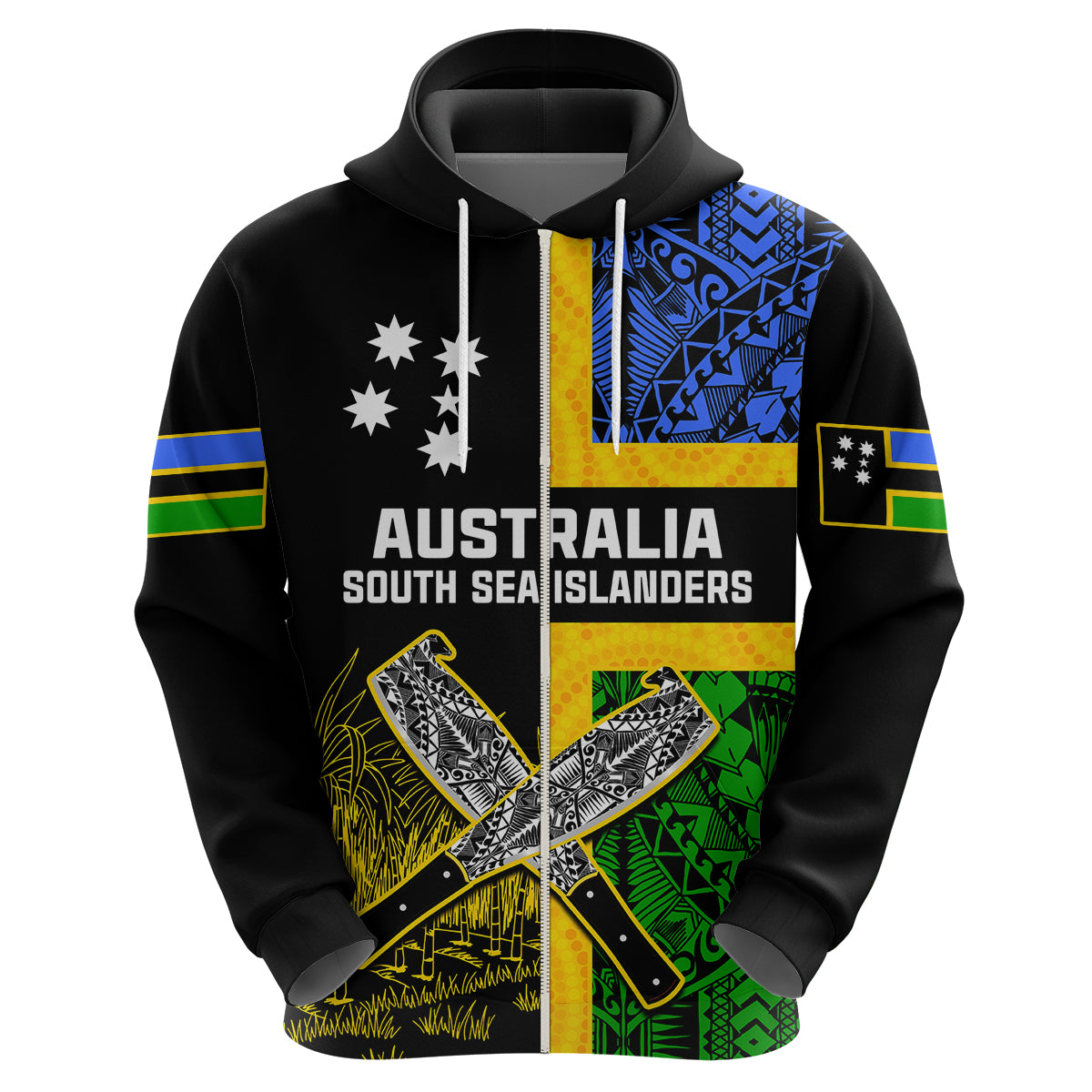 Australian South Sea Islanders Flag Style Hoodie - Vibe Hoodie Shop