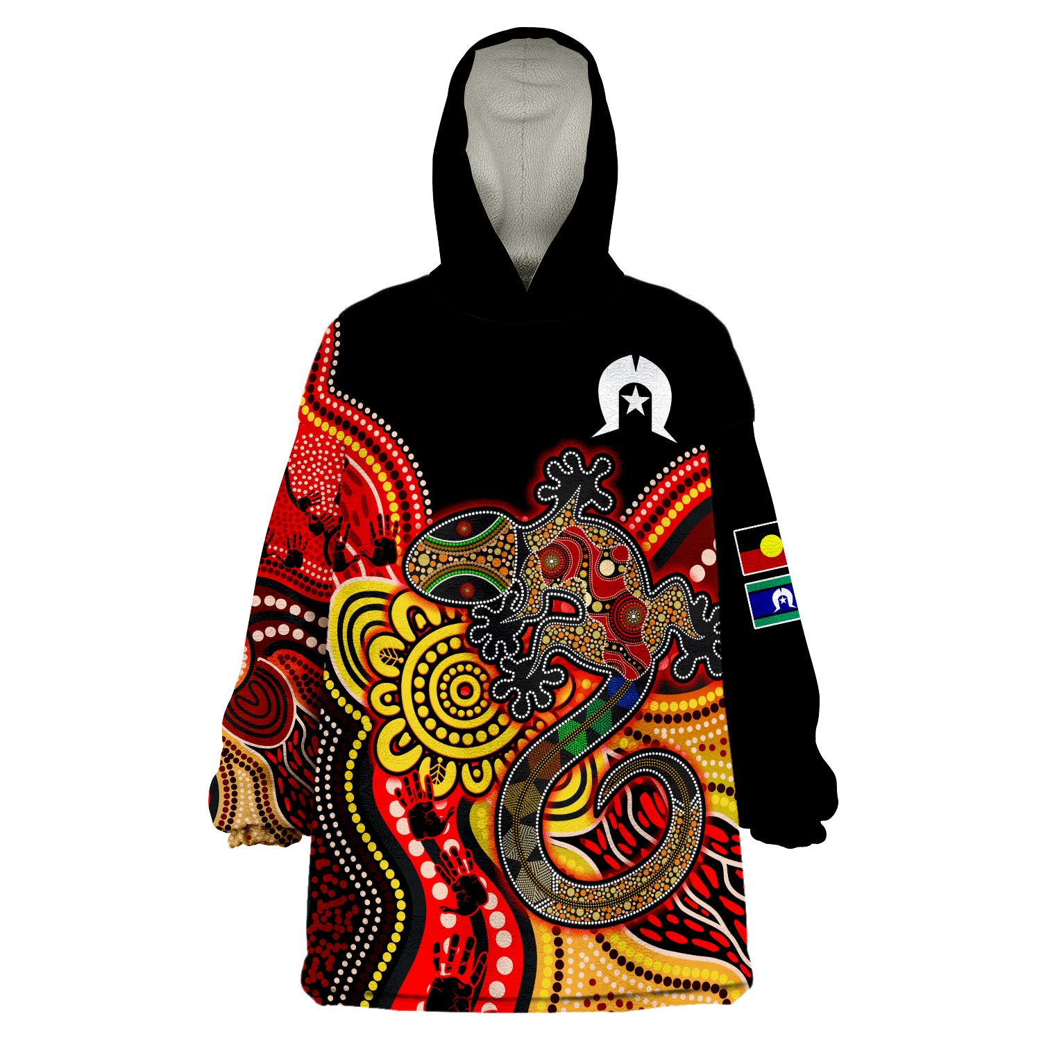 (Custom Personalised) NAIDOC Week 2022 Aboriginal Lizard Always Proud History Wearable Blanket Hoodie - Vibe Hoodie Shop