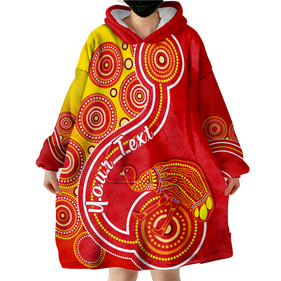 (Custom Personalised) King Islands Emu Aboriginal Tasmania Australia Wearable Blanket Hoodie - Vibe Hoodie Shop