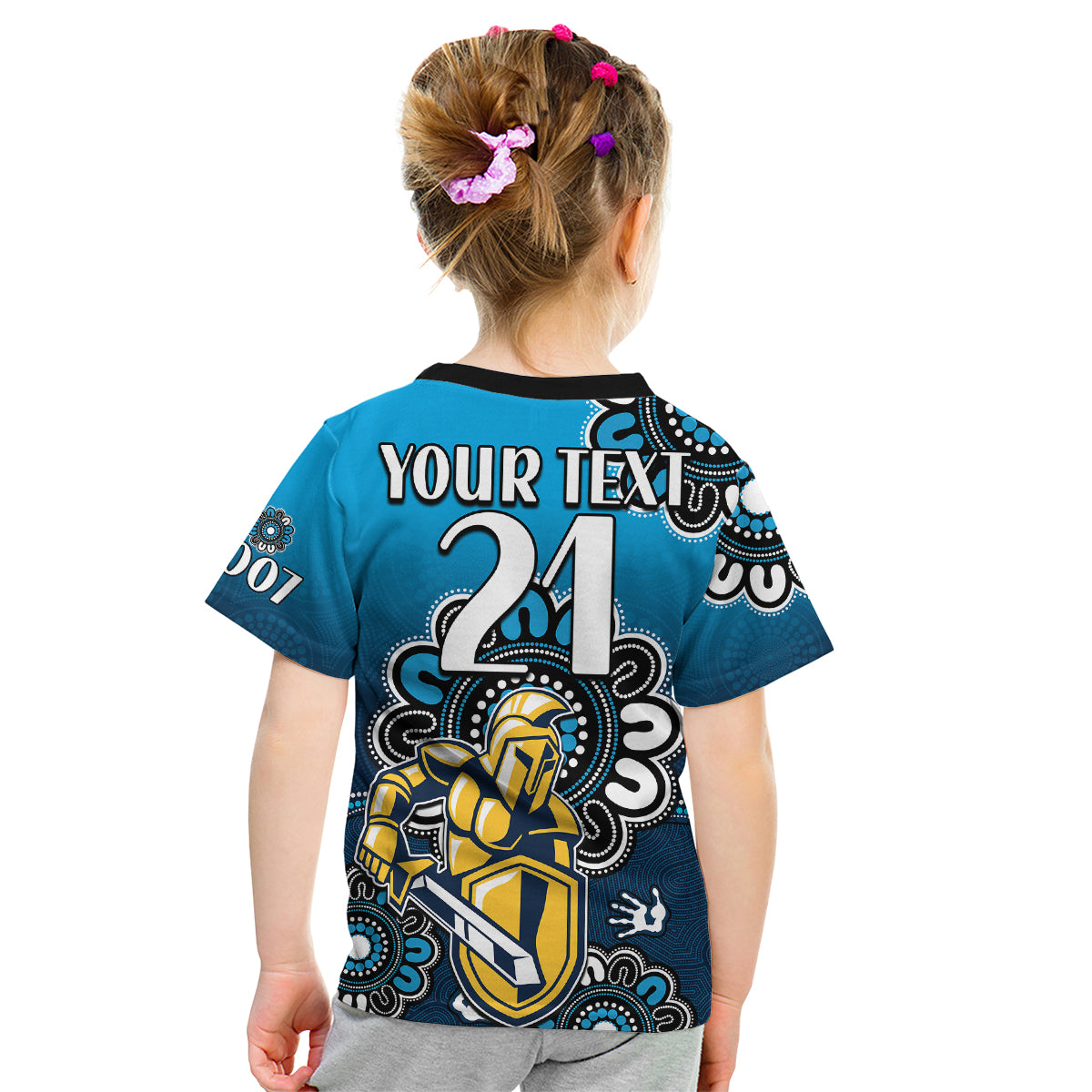 (Custom Personalised) NRL Gold Coast Titans Rugby GLD 2007 Aboriginal Kid T Shirt - Vibe Hoodie Shop