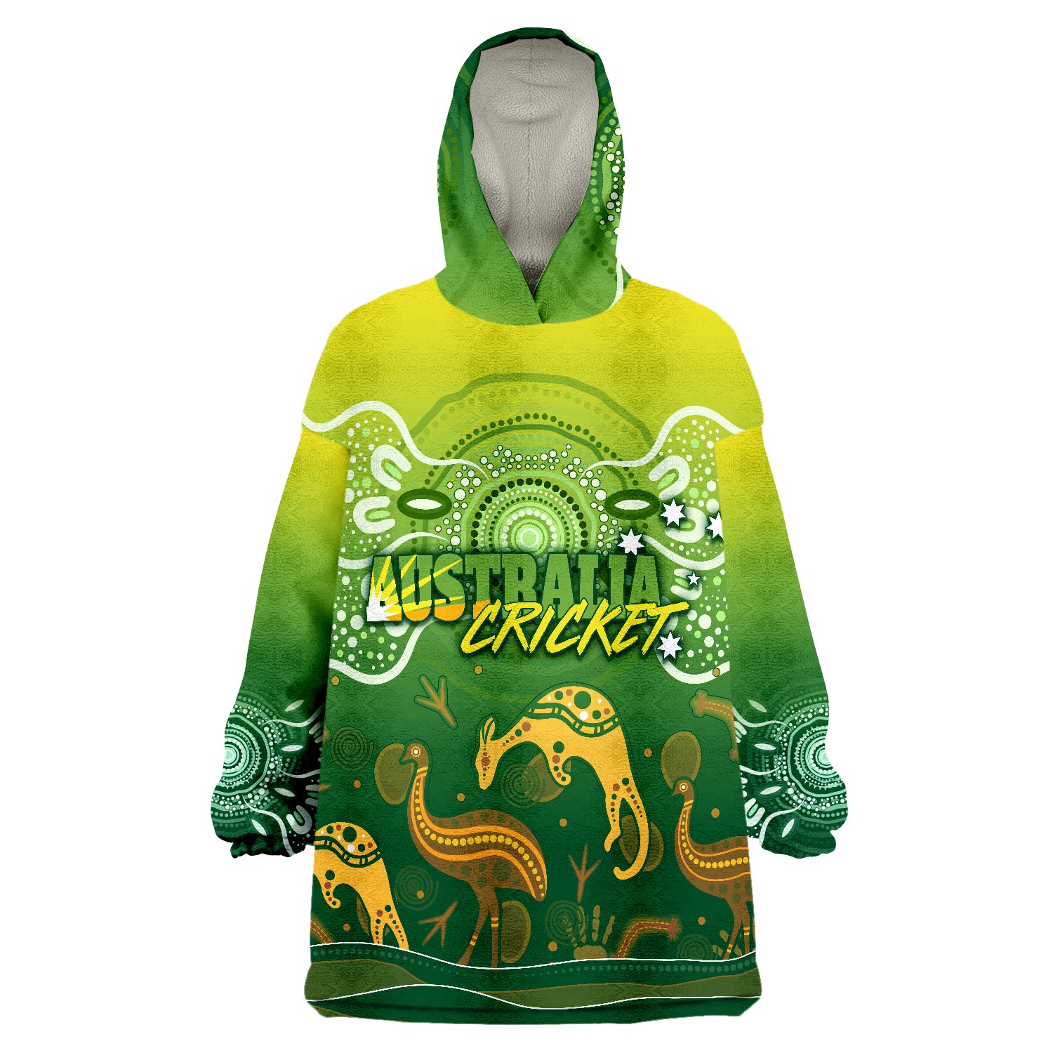 Australia Cricket Aboriginal T20 World Cup Wearable Blanket Hoodie - Vibe Hoodie Shop