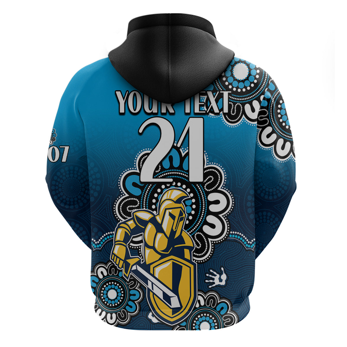 (Custom Personalised) NRL Gold Coast Titans Rugby GLD 2007 Aboriginal Hoodie LT9 - Vibe Hoodie Shop