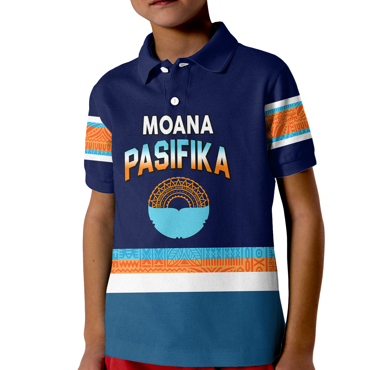 (Custom Personalised) Moana Pasifika Super Rugby Tapa Pacific Island Special Style Kid Polo Shirt - Vibe Hoodie Shop