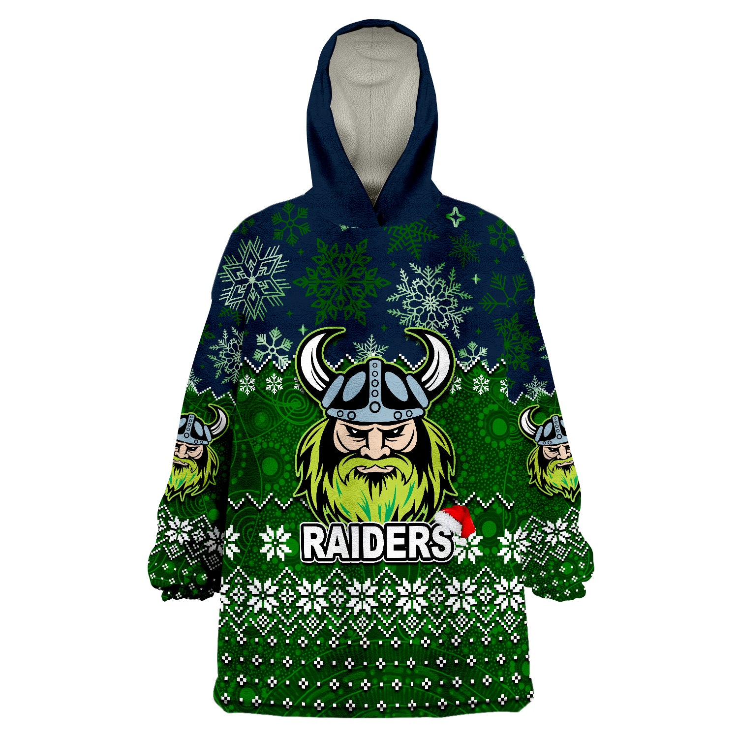 Raiders Rugby Christmas 2022 Wearable Blanket Hoodie - Vibe Hoodie Shop