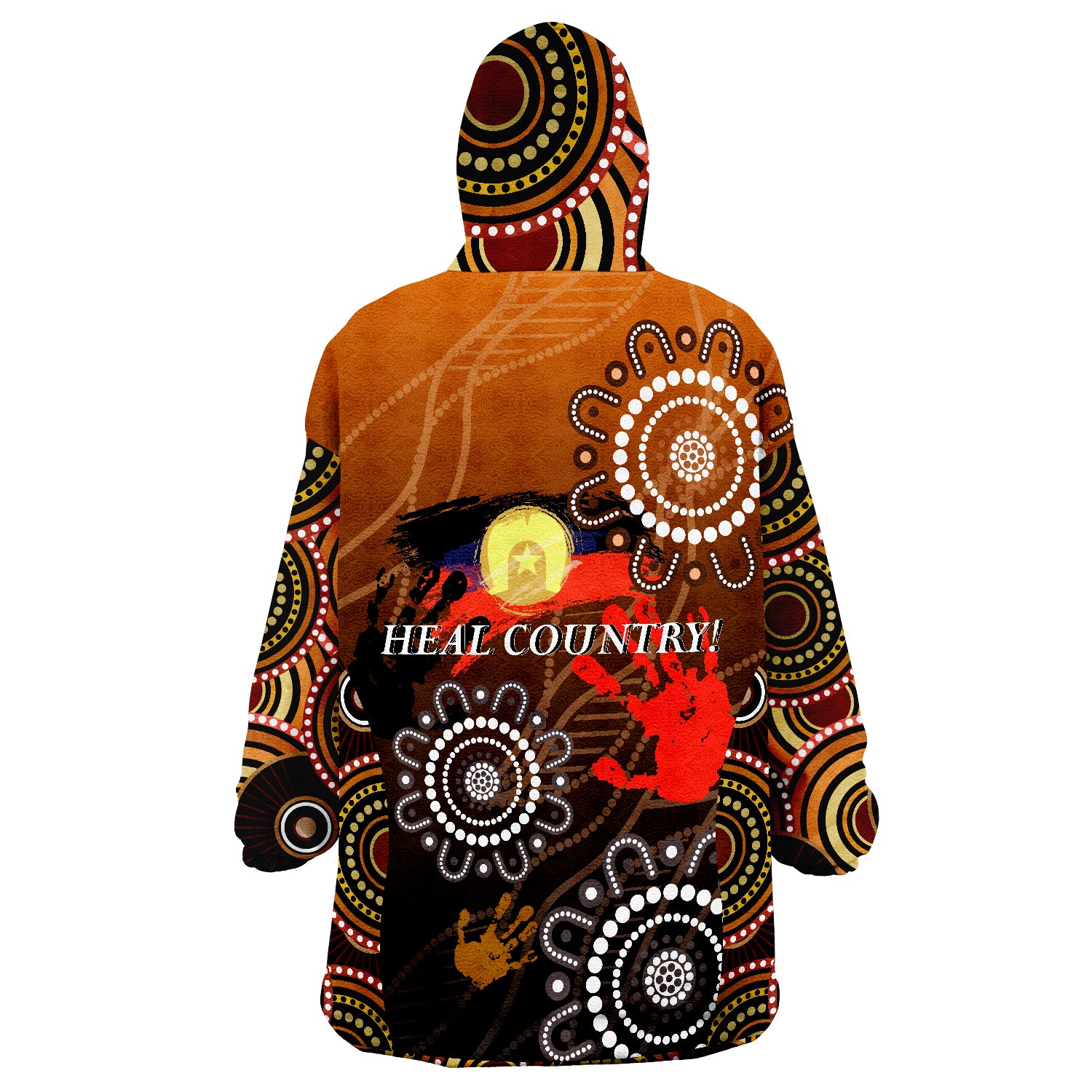 Australia Aboriginal NAIDOC Heal Country 2021 Wearable Blanket Hoodie - Vibe Hoodie Shop