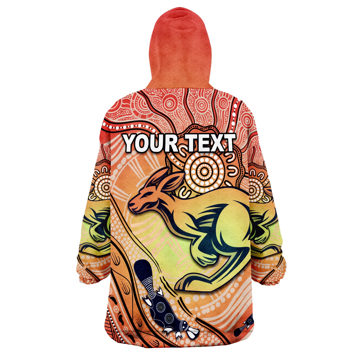 (Custom Personalised) Kangaroos Indigenous Beautiful Life Wearable Blanket Hoodie - Vibe Hoodie Shop